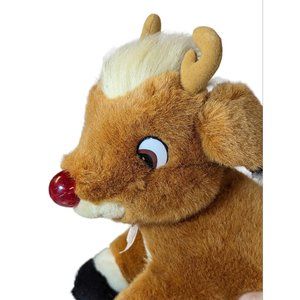 Rudolph The Red Nosed Reindeer Plush - Light Up Nose 1999 Prestige Toys Not Work